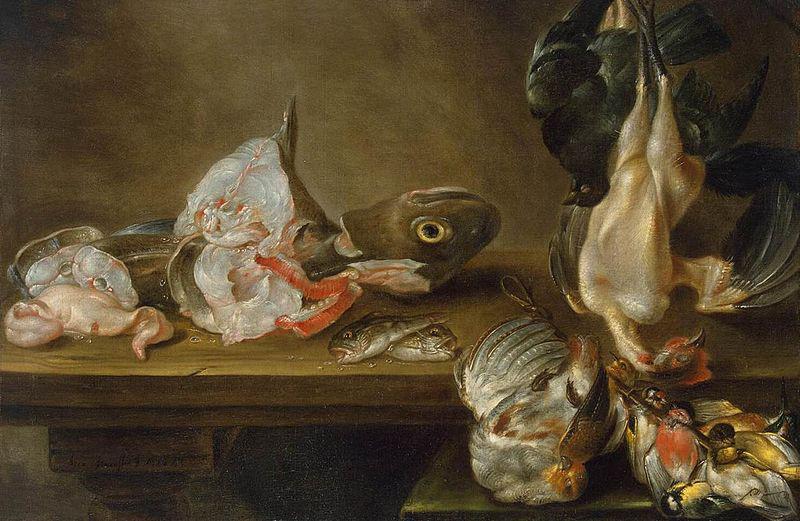 Alexander Adriaenssen Fish and Dead Game oil painting picture